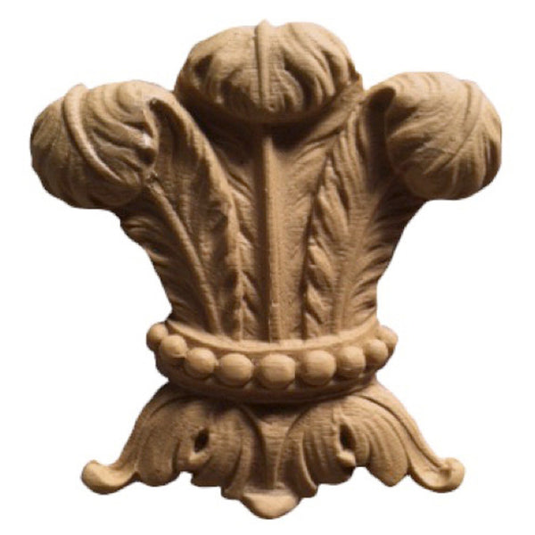 Brockwell's 2-3/4"(W) x 3-1/4"(H) - Stainable Applique - Wheat Bundle Design - [Compo Material]- - ColumnsDirect.com
