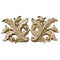 Brockwell's 4-3/4"(W) x 4-3/4"(H) - Stainable Applique - Leafy Scrolls Design - (PAIR) - [Compo Material]- - ColumnsDirect.com