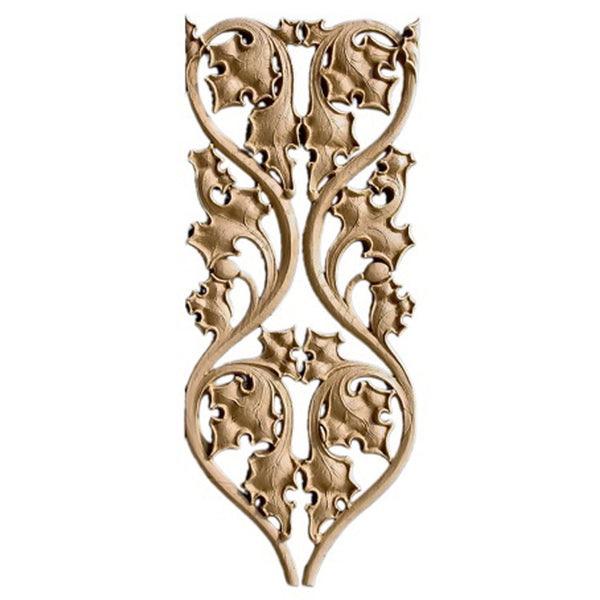 Brockwell's 6-3/4"(W) x 16"(H) x 1/4"(Relief) - Stainable Applique - Gothic Vine Design - [Compo Material]- - ColumnsDirect.com