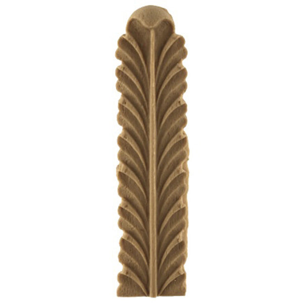 Brockwell's 11/16"(W) x 2-5/8"(H) x 3/16"(Relief) - Stainable Applique - Acanthus Leaf - [Compo Material]- - ColumnsDirect.com