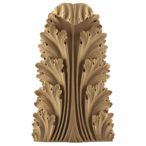 Brockwell's 5"(W) x 8"(H) x 1-3/8"(Relief) - Stainable Applique - Roman Acanthus Leaf - [Compo Material]- - ColumnsDirect.com