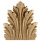 Brockwell's 3-3/4"(W) x 4-1/4"(H) x 9/16"(Relief) - Stainable Applique - Louis XVI Acanthus Leaf - [Compo Material]- - ColumnsDirect.com