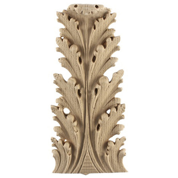 Brockwell's 3-1/4"(W) x 7-1/4"(H) x 3/4"(Relief) - Stainable Applique - Italian Acanthus Leaf - [Compo Material]- - ColumnsDirect.com