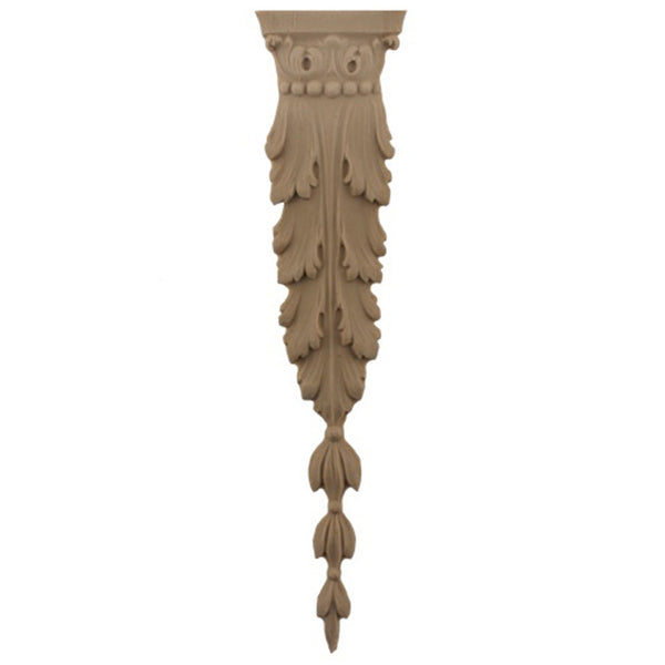 Brockwell's 2-1/8"(W) x 9"(H) - Stainable Applique - Acanthus Leaf Drop - [Compo Material]- - ColumnsDirect.com