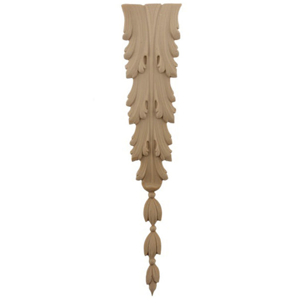 Brockwell's 1-3/4"(W) x 9"(H) - Stainable Applique - Acanthus Leaf Drop - [Compo Material]- - ColumnsDirect.com