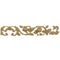 Brockwell's 13-3/4"(W) x 1-1/2"(H) - Floral Band w/ Center Scroll - Stain-Grade - [Compo Material]- - ColumnsDirect.com