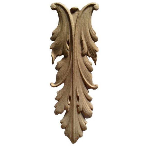 Brockwell's 2-1/4"(W) x 6-1/4"(H) - Stainable Applique - Acanthus Leaf - [Compo Material]- - ColumnsDirect.com