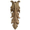 Brockwell's 2-1/4"(W) x 6-1/4"(H) - Stainable Applique - Acanthus Leaf - [Compo Material]- - ColumnsDirect.com