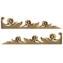 Brockwell's 1-3/4"(W) x 8-3/4"(H) - Stainable Applique - Floral Scrolls - (PAIR) - [Compo Material]- - ColumnsDirect.com