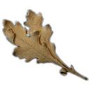 Brockwell's 3-3/4"(W) x 7-1/2"(H) x 1/2"(Relief) - Oak Leaves - Ornate Applique - [Compo Material]- - ColumnsDirect.com