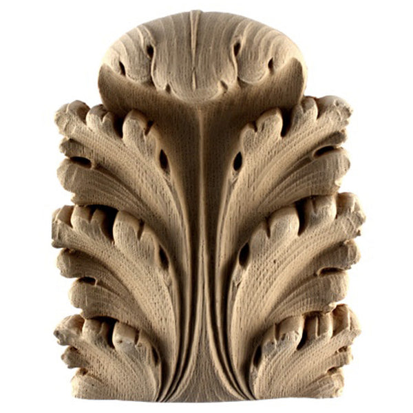 Brockwell's 5-1/8"(W) x 7"(H) x 1-5/8"(Relief) - Renaissance Acanthus Leaf - Ornate Applique - [Compo Material]- - ColumnsDirect.com