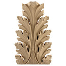 Brockwell's 4-1/8"(W) x 7"(H) x 1/2"(Relief) - Renaissance Acanthus Leaf - Ornate Applique - [Compo Material]- - ColumnsDirect.com