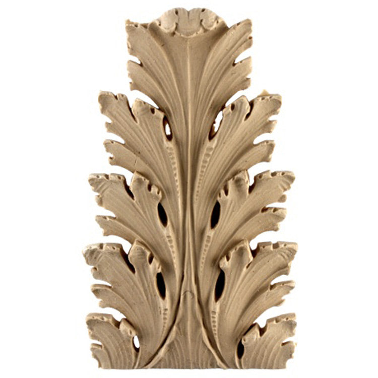 Brockwell's 4-1/8"(W) x 7"(H) x 1/2"(Relief) - Renaissance Acanthus Leaf - Ornate Applique - [Compo Material]- - ColumnsDirect.com