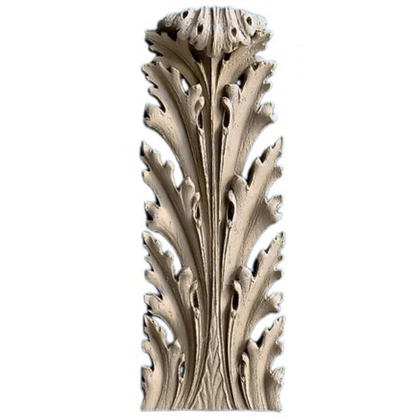 Brockwell's 3-1/4"(W) x 8"(H) x 1-1/4"(Relief) - Renaissance Acanthus Leaf - Ornate Applique - [Compo Material]- - ColumnsDirect.com