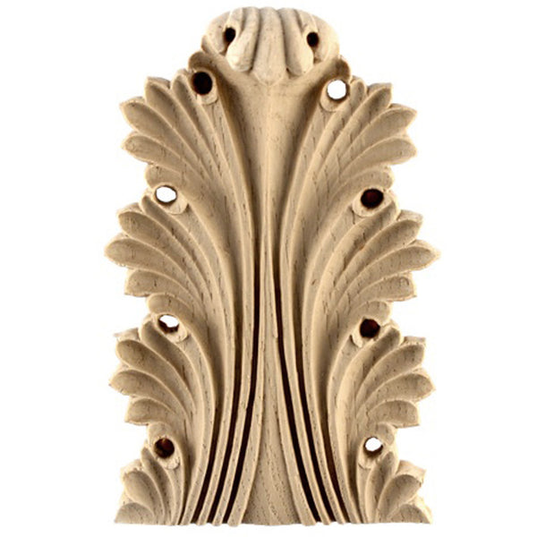 Brockwell's 3-7/8"(W) x 6"(H) x 1-1/4"(Relief) - Ornate Applique - Greek Acanthus Leaf - [Compo Material]- - ColumnsDirect.com