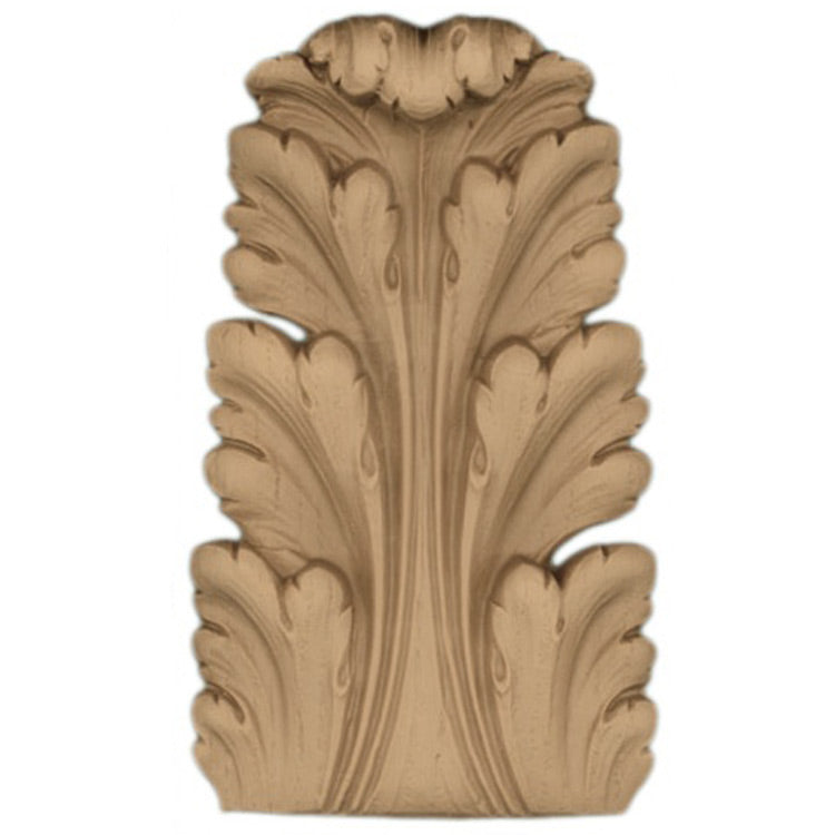 Brockwell's 3-1/4"(W) x 5-3/8"(H) x 3/4"(Relief) - Ornate Applique - Louis XVI Acanthus Leaf - [Compo Material]- - ColumnsDirect.com