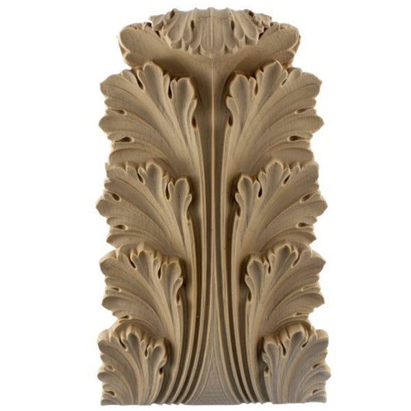 Brockwell's 7-3/4"(W) x 12"(H) x 2-1/8"(Relief) - Roman Acanthus Leaf - Ornate Applique - [Compo Material]- - ColumnsDirect.com