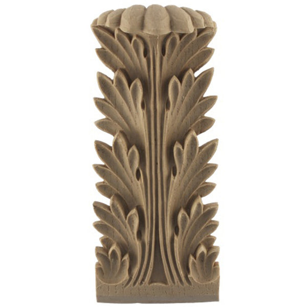 Brockwell's 2-1/2"(W) x 5-3/8"(H) x 1-1/4"(Relief) - Ornate Applique - Roman Acanthus Leaf - [Compo Material]- - ColumnsDirect.com