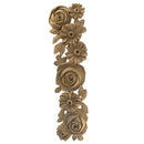 Brockwell's 6-1/4"(W) x 24"(H) x 3/4"(Relief) - Ornate Applique - French Floral Design - [Compo Material]- - ColumnsDirect.com