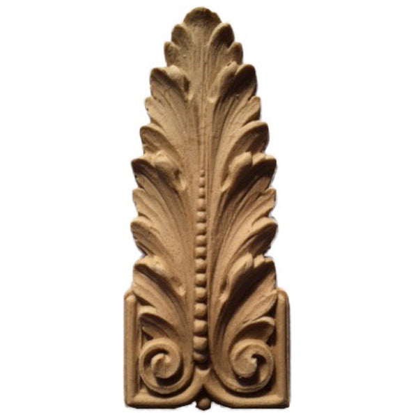 Brockwell's 1-1/2"(W) x 3-1/2"(H) - Leaf Ornament - Stain-Grade - [Compo Material]- - ColumnsDirect.com
