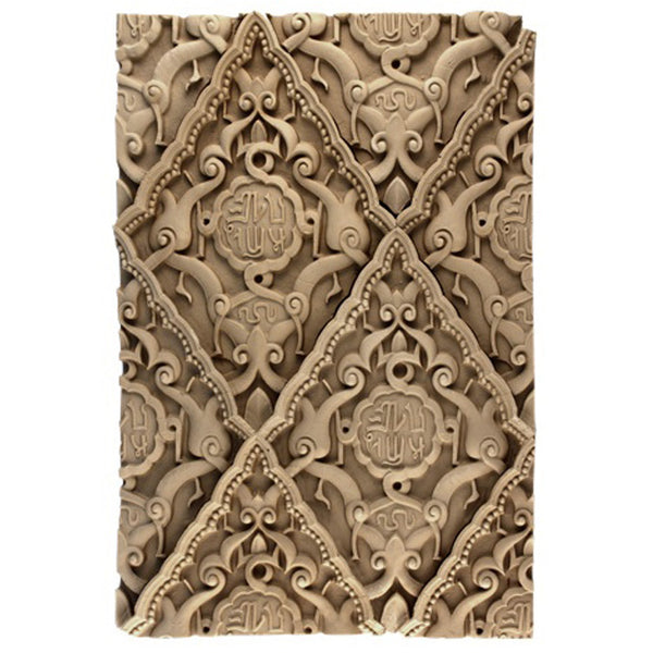 Brockwell's 10-3/4"(W) x 16"(H) x 1/2"(Relief) - Ornate Applique - Moorish Floral Band Design - [Compo Material]- - ColumnsDirect.com