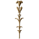 Brockwell's 5-1/4"(W) x 23-1/4"(H) x 5/8"(Relief) - Ornate Applique - Modern Floral Design - [Compo Material]- - ColumnsDirect.com