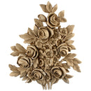 Brockwell's 11"(W) x 13-1/4"(H) x 1-1/4"(Relief) - Ornate Applique - French Style Rose Bush - [Compo Material]- - ColumnsDirect.com
