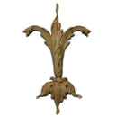 Brockwell's 3-7/8"(W) x 6-3/4"(H) x 3/8"(Relief) - Ornate Applique - Louis XV Acanthus Leaf - [Compo Material]- - ColumnsDirect.com