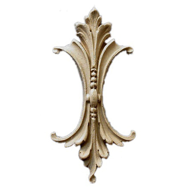 Brockwell's 2-3/8"(W) x 5"(H) x 9/16"(Relief) - Ornate Applique - Louis XVI Acanthus Leaf - [Compo Material]- - ColumnsDirect.com