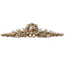 Brockwell's 17-3/8"(W) x 4-1/4"(H) x 9/16"(Relief) - Ornate Applique - Laurel Branch w/ Roses - [Compo Material]- - ColumnsDirect.com