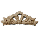 Brockwell's 4-1/2"(W) x 3"(H) - Ribbon w/ Rose Accents - Stain-Grade - [Compo Material]- - ColumnsDirect.com