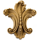 Brockwell's 5-3/8"(W) x 6-1/4"(H) x 1"(Relief) - Ornate Applique - Rococo Leaf Shell Design - [Compo Material]- - ColumnsDirect.com