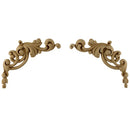 Brockwell's 4-1/2"(W) x 4-1/2"(H) x 1/4"(Relief) - Ornate Applique - Renaissance Scrolls (PAIR) - [Compo Material]- - ColumnsDirect.com