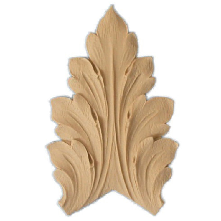 Brockwell's 2-1/4"(W) x 3-1/2"(H) - Interior Stain-Grade Accent - Acanthus Leaf - [Compo Material]- - ColumnsDirect.com