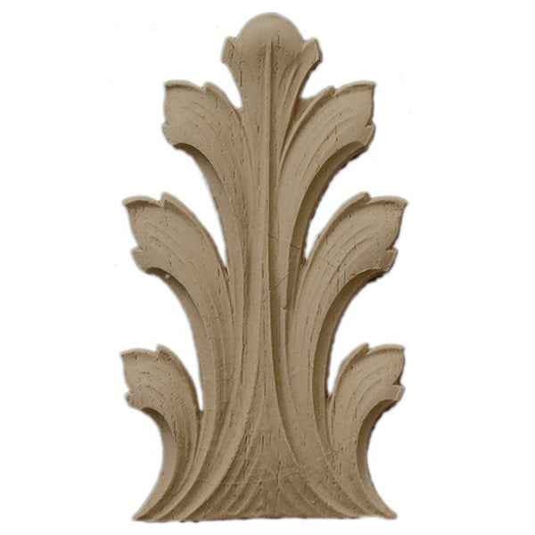 Brockwell's 3"(W) x 5-1/4"(H) - Interior Stain-Grade Accent - Acanthus Leaf - [Compo Material]- - ColumnsDirect.com