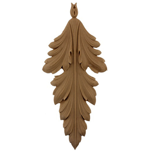 Brockwell's 4-1/4"(W) x 9-1/2"(H) - Interior Stain-Grade Accent - Acanthus Leaf - [Compo Material]- - ColumnsDirect.com