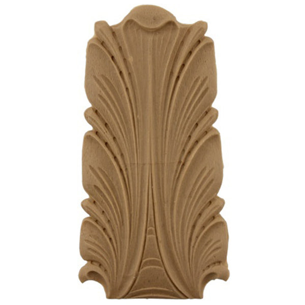 Brockwell's 2-1/4"(W) x 4-1/2"(H) - Interior Applique - Acanthus Leaf Accent - [Compo Material]- - ColumnsDirect.com