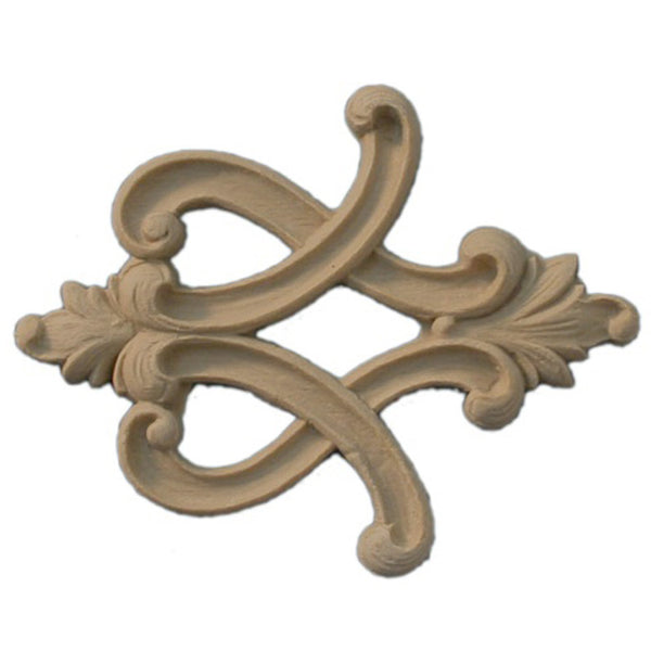 Brockwell's 3-1/4"(W) x 2-5/8"(H) - Interior Applique - Specialty Leaf Accent - [Compo Material]- - ColumnsDirect.com