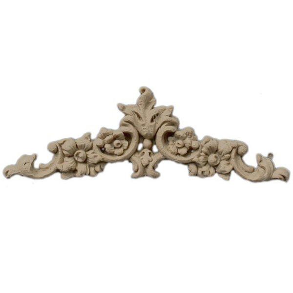 Brockwell's 8-1/4"(W) x 2-3/4"(H) - Interior Applique - Floral Scroll Accent - [Compo Material]- - ColumnsDirect.com