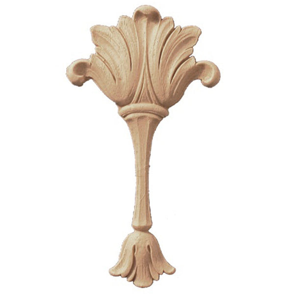 Brockwell's 2-1/2"(W) x 4-3/4"(H) - Interior Applique - Specialty Leaf Accent - [Compo Material]- - ColumnsDirect.com