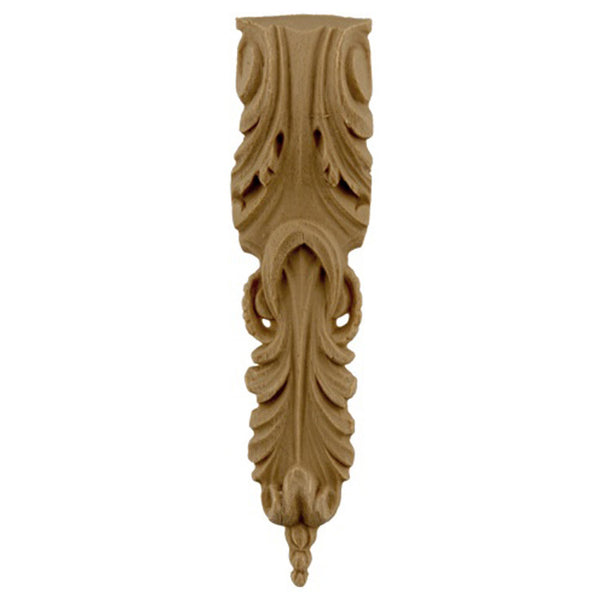 Brockwell's 1"(W) x 4-1/4"(H) - Interior Applique - Acanthus Leaf Accent - [Compo Material]- - ColumnsDirect.com