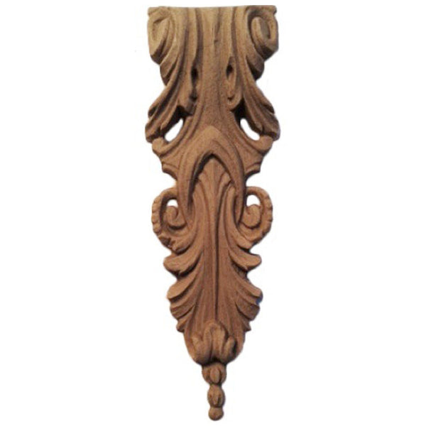 Brockwell's 1-5/8"(W) x 5"(H) - Interior Applique - Acanthus Leaf Accent - [Compo Material]- - ColumnsDirect.com