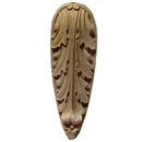 Brockwell's 1-1/2"(W) x 4-1/4"(H) - Interior Applique - Decorative Leaf Applique - [Compo Material]- - ColumnsDirect.com