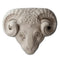 7-1/4"(W) x 5-3/4"(H) x 2"(Relief) - Ram's Head Design - [Compo Material] - Brockwell Incorporated