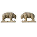 4-7/8"(W) x 3-1/4"(H) x 1-1/8"(Relief) - Bears Design (PAIR) - [Compo Material] - Brockwell Incorporated
