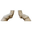 2-1/2"(W) x 4"(H) x 1"(Relief) - Goat Hoof Design (PAIR) - [Compo Material] - Brockwell Incorporated