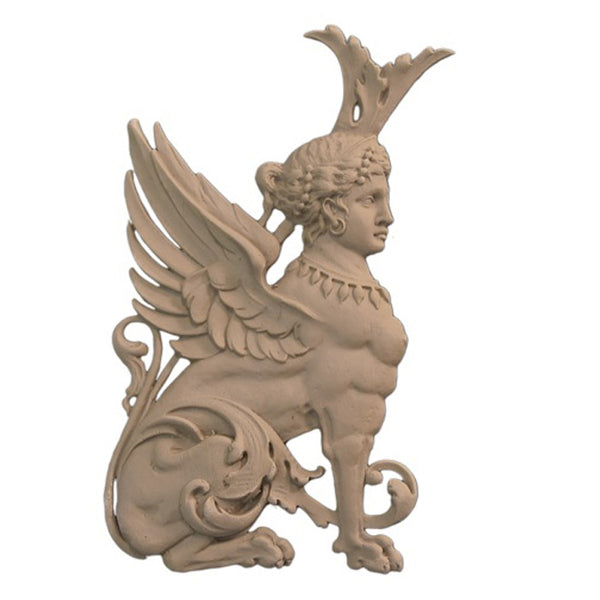 4"(W) x 7"(H) x 1/2"(Relief) - Sphinx Design (Facing Right) - [Compo Material] - Brockwell Incorporated