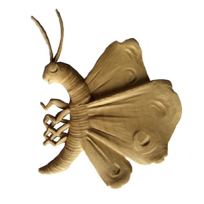 3-7/8"(W) x 3-7/8"(H) x 3/16"(Relief) - Butterfly Design - [Compo Material] - Brockwell Incorporated