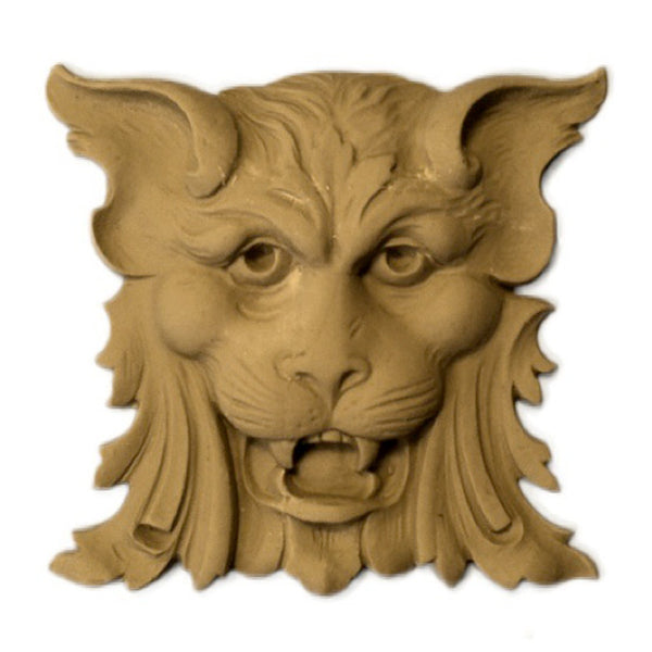 5-1/2"(W) x 5"(H) x 5/8"(Relief) - Louis XV Lion's Head Design - [Compo Material] - Brockwell Incorporated