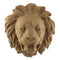 7-1/2"(W) x 8"(H) x 2"(Relief) - Lion's Head Design - [Compo Material] - Brockwell Incorporated